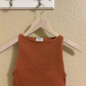 Cotton On Rust Ribbed Tank Top